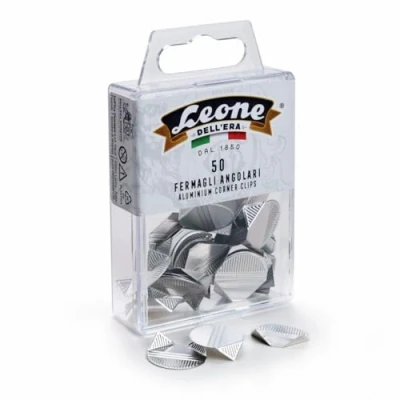 Abbildung von 50 Eckverschlüsse aus Aluminium Aufhängungsbox Löwe Dell&#039;Era Made in Italy