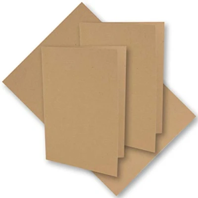 Abbildung von 50x Vintage Kraftpapier Falt Karten 105 x 148 mm DIN A6 sandbraun Recycling 300 g blanko Klapp UmWelt by GUSTAV NEUSER