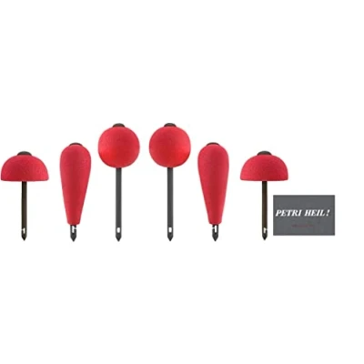 Abbildung von blntackle76 Set Pop Up Kit rot von Jenzi 3 6 STK Auftriebskörper Dead Bait Hecht Köderfisch +Angelschere o. gratis Petri Aufkleber (6 Auftriebskörper)