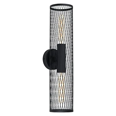 Abbildung von Eglo 43535 Wandleuchte REDCLIFFE Stahl schwarz E27 2X40W L:54cm B:12cm H:14,5cm dimmbar