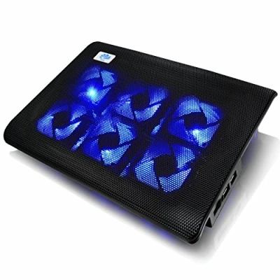 Abbildung von AABCOOLING NC70 Laptop Ständer mit 6 Lüftern und Blau LED, Stand, Lüfter, Cooling für Notebooks Consolen Fan Unterlage Kühler