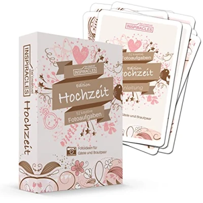 Abbildung von Fotoaufgaben Hochzeit das Fotospiel Hochzeitsspiele für Gäste, Geschenk Brautpaar und Hochzeitsgäste, Foto Spiel