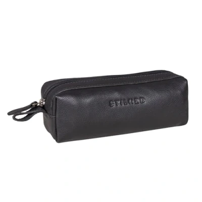 Abbildung von STILORD &#039;Linus&#039; Etui Leder Vintage Herren Damen Stifteetui Lederetui Federmappe quadratisch Stiftetasche
