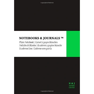Abbildung von Notizbuch Notebooks &amp; Journals, Extra Large, Blanko, Schwarz, Soft Cover: (17.78 x 25.4 cm)(B5)