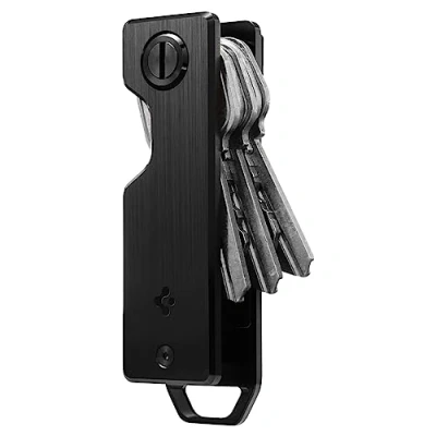 Abbildung von Spigen Metal Fit Schlüsselanhänger für Herren und Damen Schwarz