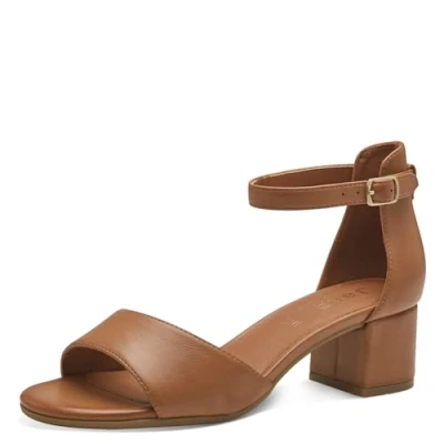 Abbildung von Jana Damen Sandalen mit Absatz Festlich Vegan, Braun (Tan), 39 EU