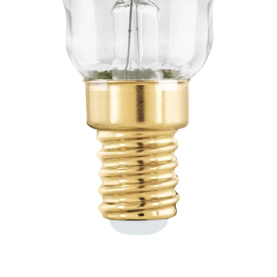 Abbildung von EGLO E14 Lampe dimmbar, Spiral LED Glühbirne, Vintage Deko Leuchtmittel schwarz transparent im Retro Design, 4 Watt, 100 Lumen, warmweiß, 2000k, Edison Birne P45, Ø 4,5 cm