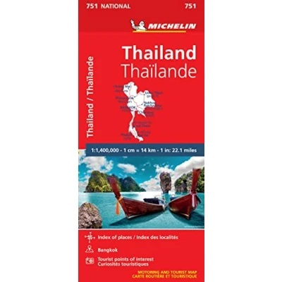 Abbildung von Michelin Thailand: Straßen und Tourismuskarte 1:1.400.000 (MICHELIN Nationalkarten)