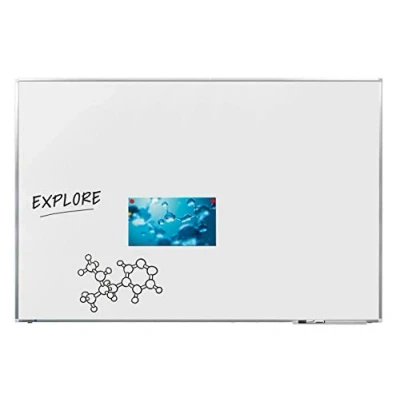 Abbildung von Legamaster Premium Plus Whiteboard weiß 100 x 150 cm Magnettafel aus emailliertem Stahl inklusive Wandhalterung und Whiteboardmarker trocken abwischbar