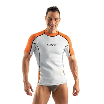 Abbildung von Seac Fit Short, 2 mm Neopren Kurzarmshirt, ideal als Tauchunterwäsche oder Rash Guard zum Surfen und Schwimmen