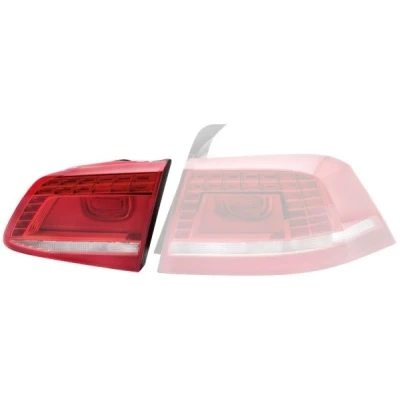 Abbildung von HELLA 2SB 010 747 081 Rückleuchte rechts innerer Teil LED 12 Rot, weiß mit Lampenträger VOLKSWAGEN: Passat B7 Variant