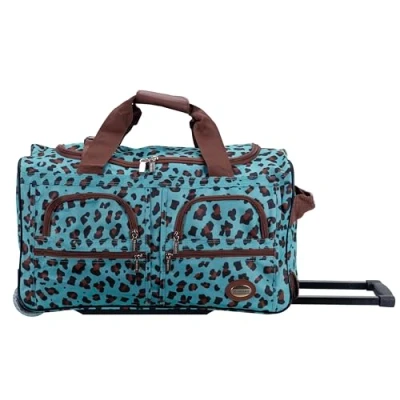 Abbildung von Rockland Reisetasche mit Rollen, Blauer Leopard, Einheitsgröße, Rollen