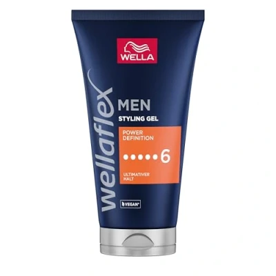 Abbildung von Wellaflex Men Power Definition Gel Ultimativer Halt Styling Haargel Veganes Dermatologisch getestet &amp; frei von Silikonen 150ml