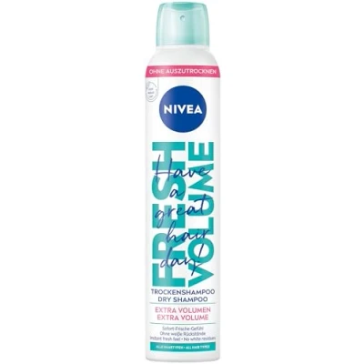 Abbildung von NIVEA Trockenshampoo Fresh Volume (200 ml), extra mildes Spray mit angenehmem Duft, Trockenhaarshampoo für Volumen &amp; sofortige Frische