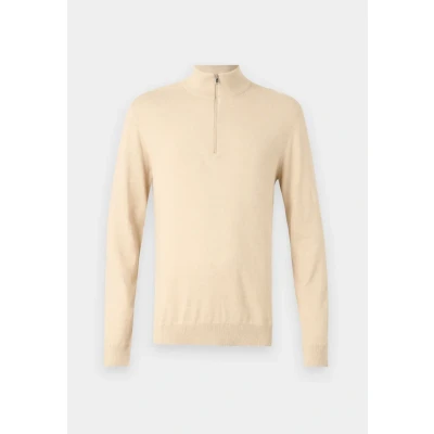 Abbildung von Selected Homme Slhberg HALF ZIP Strickpullover oatmeal, Herren, Größe: XS, Oatmeal