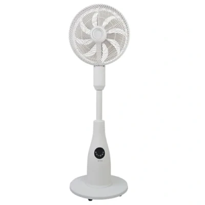 Abbildung von BE COOL Premium Sprühnebel Standventilator mit Fernbedienung 80W 2L Wassertank 1500 m3/h Oszillation &amp; Timer Leiser Betrieb Ambientebeleuchtung BCPSN2L01, Weiß