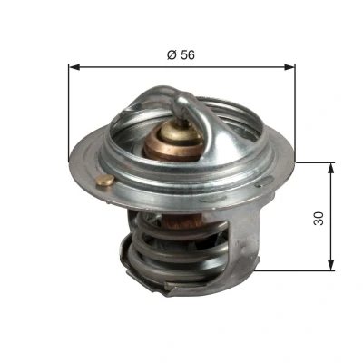 Abbildung von GATES TH50482G1 Kühlwasserthermostat 82 mit Dichtungen ohne Gehäuse SUBARU: Legacy 4 Limousine, Forester III