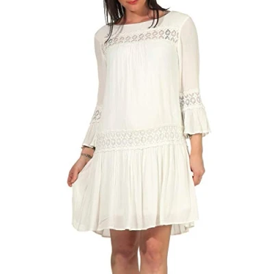 Abbildung von ONLY Onltyra LIFE Short Dress Freizeitkleid offwhite, Damen, Größe: 34, Off white
