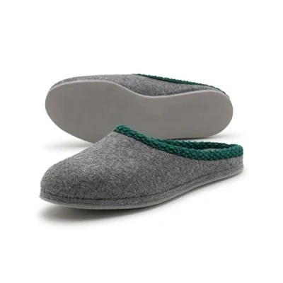 Abbildung von Pantoffelmann Filzpantoffel mit Gummisohle I Atmungsaktive Unisex Hausschuhe Filz Rutschfeste Pantoffeln Herren &amp; Damen warmem Zwischenfilz