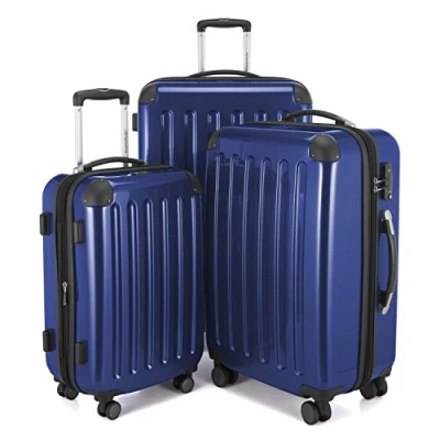 Abbildung von HAUPTSTADTKOFFER Alex 3er Kofferset, TSA, Trolley Set, Rollkoffer, Reisekoffer, (S, M &amp; L), Dunkelblau