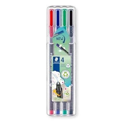 Abbildung von STAEDTLER 334 SB4 Triplus Fineliner 4 Stück farbig sortiert