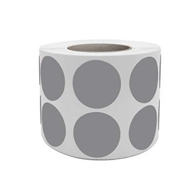 Abbildung von Runde Etiketten Grau 19 mm Aufkleber 1,9 cm Sticker 1050 Stück von Royal Green