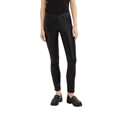 Abbildung von TOM TAILOR Damen 1034226 Alexa Slim Jeans Coated, 14482 Deep Black, 31W / 30L