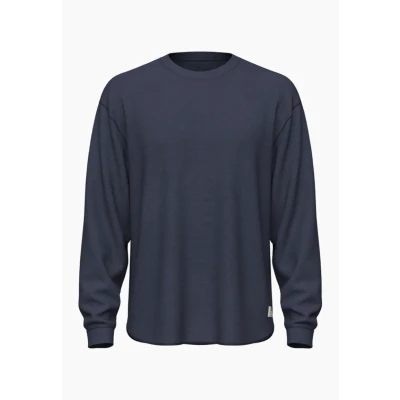 Abbildung von Levi&#039;s Thermal TEE Strickpullover, Herren, Größe: Large, navy blazer garment dye a