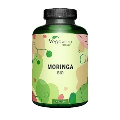 Abbildung von BIO Moringa Kapseln Hochdosiert: 1800 mg Preis Leistungs Sieger 2024* 270 Laborgeprüft Oleifera Vegan &amp; ohne Zusätze Deutsche Produktion von Vegavero®