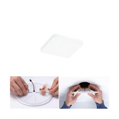 Abbildung von Paulmann LED Einbauleuchte »VariFitVeluna Edge IP44 eckig 90x90mm 500lm 4000K«, 1 flammig, VariFit 4000K Weiß