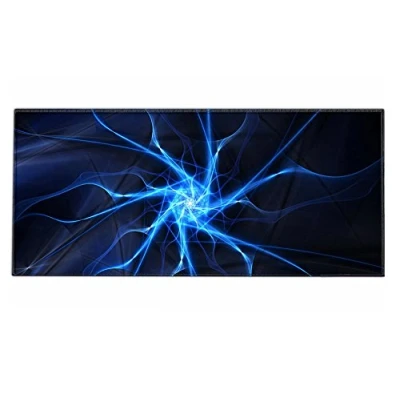 Abbildung von Silent Monsters Mauspad XXL 900 x 400 mm großes Mousepad Blitz Gewitter Vernähter Rand rutschfest für Gaming Büro Office Homeoffice Tastatur 90 40 cm groß Mouse Pad Mat alle Maus Arten