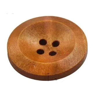 Abbildung von 15 edle Holzknöpfe 25mm braun 4 Loch rund Knopf zum annähen aufnähen dunkelbraun Holzknopf Bastelknöpfe Dekoknöpfe Jackenknöpfe scrapbooking