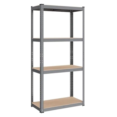 Abbildung von SONGMICS Schwerlastregal, Kellerregal, Lagerregal, 40 x 80 160 cm, Regal mit Stahlgestell, bis 520 kg belastbar, 4 verstellbare Ablagen, grau GLR044G01