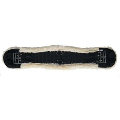 Abbildung von Horka Sattelgurt Textilien mit Fell Schwarz 40cm