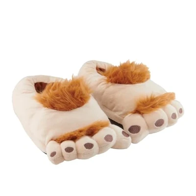 Abbildung von United Labels Hausschuhe 3D Halflinger Füße Hobbit Slipper Plüsch Pantoffeln (EU Schuhgrößensystem, Erwachsene, Numerisch (von/bis), M, 35, 37)