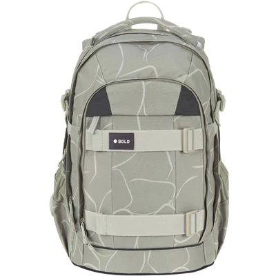 Abbildung von Bold Lässig Schulrucksack mit Reflektoren und höhenverstellbarem Rückenteil/School Backpack Curve sage