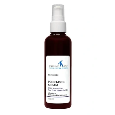 Abbildung von argentum plus Silber MSM Psoriasis Creme mit Australischem Teebaum 100 ml Für zu Schuppenflechte neigender Haut