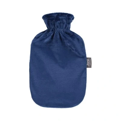 Abbildung von Fashy Wärmflasche mit Flauschbezug, marine, 2 L