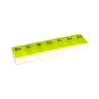 Abbildung von First Aid Only Tablettenbox 7 Tage Medikamentenbox für Wochen Dosierung Kompakte Pillendose unterwegs mit herausnehmbaren Einzelfächern P 10031