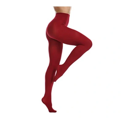 Abbildung von Frola Nur die Damen Strumpfhose 80 Den Blickdicht Microfaser Weich Damenstrumpfhose (S/M, Weinrot)