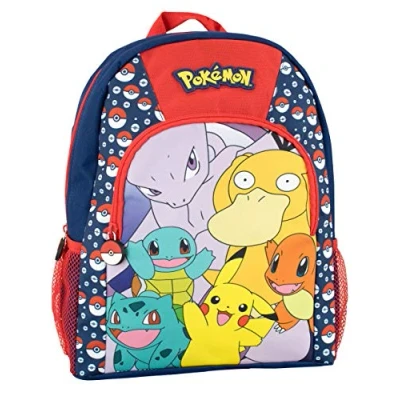 Abbildung von Pokemon Rucksack Pikachu Jungen Schultaschen Bulbasaur Vorschulrucksack Blau Einheitsgröße