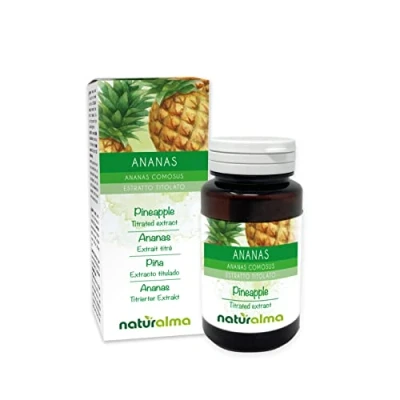 Abbildung von ANANAS (Ananas comosus) Fruchtstiele Naturalma 2500 GDU/g Bromelain 120 Tabletten à 500 mg Nahrungsergänzungsmittel mit titriertem extrakt und Konzentrat Veganer