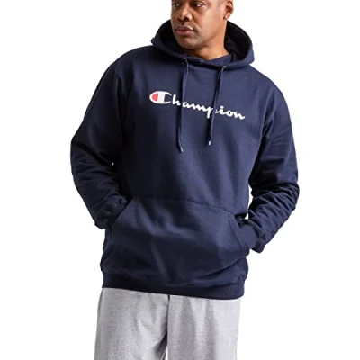 Abbildung von Champion Herren Sweatshirt Graphic Powerblend Fleece Hood, Navy y06794, XXL