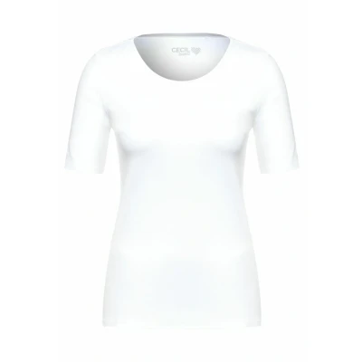 Abbildung von Cecil Damen Lena T Shirt, Weiß (White 10000), L EU