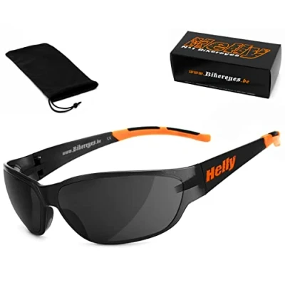 Abbildung von HELLY® No.1 Bikereyes® Bikerbrille, Motorrad Sonnenbrille, Motorradbrille beschlagfrei, winddicht, bruchsicher TOP Tragegefühl Brille: i cut (laser silver (silber verspiegelt 581))