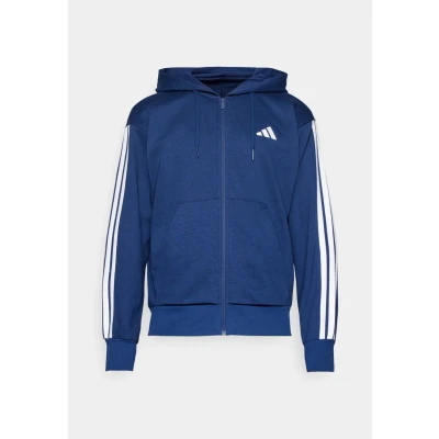 Abbildung von adidas Sportswear Essential Three Stripes Sweatjacke, Herren, Größe: Medium, Dark blue/white