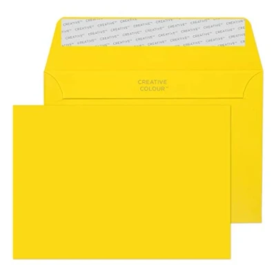Abbildung von Blake Creative Colour 15103 Farbige Briefumschläge Haftklebung Bananen Gelb C6 114 x 162 mm 120g/m² 25 Stück