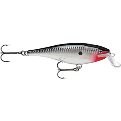 Abbildung von Rapala Super Shad Rap Angelköder Angelzubehör mit Balsakörper Süßwasser Spinnköder Lauftiefe 1.5 2.7m Fischköder 14cm, 45g Hergestellt in Estland Chrome, Chrom