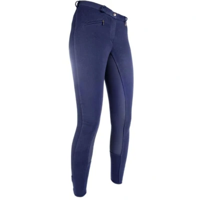 Abbildung von HKM Reithose Basic Belmtex Grip 3/4 Besatz Dunkelblau 42