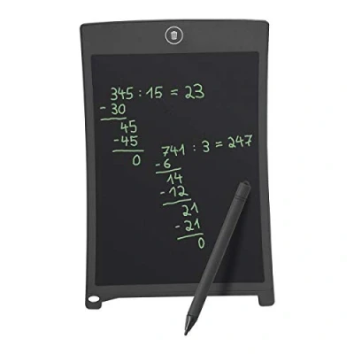 Abbildung von Wedo 66908501 LCD Schreib und Maltafel, mit Stift, Magnetstreifen, elektronische Löschung, 14,3 x 0,4 21,9 cm, schwarz